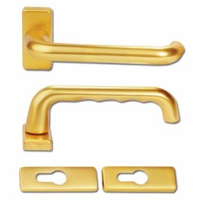Hoppe London Series Bolt Through Patio Handle Set with Escutcheons